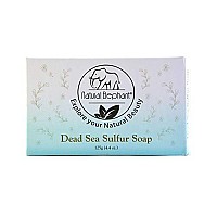 Natural Elephant Dead Sea Sulfur Soap 4.4 oz 2 Pack (2 Soap Bars)