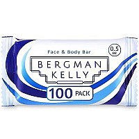 BERGMAN KELLY Hotel Soap Bars (White Tea, 0.5 oz, 100 PK), Travel Size Luxury Bulk Amenities Bar Soap, Mini Individually Wrapped Rectangular Soap, Small Toiletries for Airbnb, Motel, Guest Bathroom