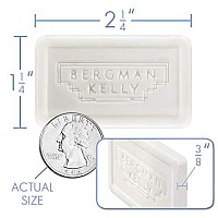 BERGMAN KELLY Hotel Soap Bars (White Tea, 0.5 oz, 100 PK), Travel Size Luxury Bulk Amenities Bar Soap, Mini Individually Wrapped Rectangular Soap, Small Toiletries for Airbnb, Motel, Guest Bathroom