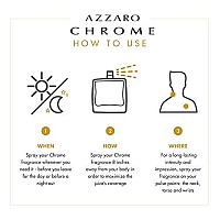 Azzaro chrome Pure Eau de Toilette - Mens cologne - citrus, Oriental & Woody Fragrance, 34 Fl Oz