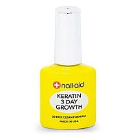 Nail-Aid Keratin 3 Day Growth Nail Treatment & Strengthener, Clear, 0.55 Fl Oz