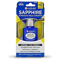 Nail-Aid Sapphire Strengthener & Mega Growth Treatment - Clear, 0.55 Fl Oz