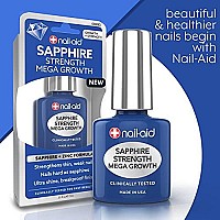 Nail-Aid Sapphire Strengthener & Mega Growth Treatment - Clear, 0.55 Fl Oz