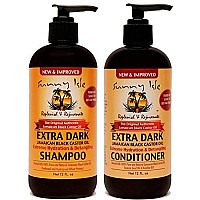 Sunny Isle New & Improved Extra Dark Jbco Hydration & Detangling Shampoo & Conditioner 12Oz Set