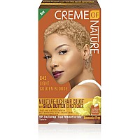 creme of Nature Moisture Rich Hair color Kit, c42 Light golden Blonde, 1 Application