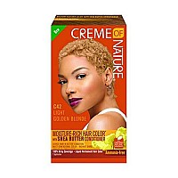 creme of Nature Moisture Rich Hair color Kit, c42 Light golden Blonde, 1 Application