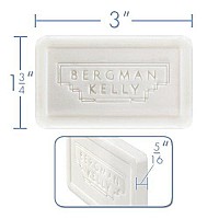 BERGMAN KELLY Rectangle Soap Bars, 2in1 Shampoo & Conditioner 2-Piece Set (White Tea, 1 oz each, 100 pc), Delight Your Guests with Revitalizing & Refreshing Sanitary Toiletries & Hotel Amenities