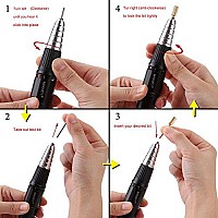 Makartt Nail Drill Handpiece for Up200 Machine Professional Electric File Remove Gel Polish Poly Nail Gel Black B-05