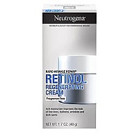 Neutrogena Rapid Wrinkle Repair Retinol Face Moisturizer, Fragrance Free, Daily Anti-Aging Face Cream with Retinol & Hyaluronic Acid to Fight Fine Lines, Wrinkles, & Dark Spots, 1.7 oz