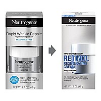 Neutrogena Rapid Wrinkle Repair Retinol Face Moisturizer, Fragrance Free, Daily Anti-Aging Face Cream with Retinol & Hyaluronic Acid to Fight Fine Lines, Wrinkles, & Dark Spots, 1.7 oz