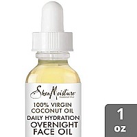 SheaMoisture Overnight Face Oil for All Skin Types 100% Virgin Coconut Oil for Daily Hydration 1 oz