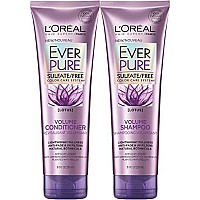 L'Oreal Paris EverPure Sulfate-Free Color Care System Volume Shampoo & Conditioner with lotus, 8.5 Ounce Each (lotus)