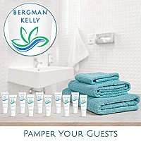 BERGMAN KELLY Rectangular Hotel Soap Bars, Shampoo & Conditioner 3-Piece Set (1 oz each, 150 pc, White Tea), Delight Guests with Revitalizing & Refreshing Mini Travel Toiletries & Bulk Amenities