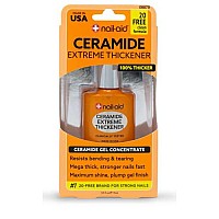 Nail-Aid Ceramide Extreme Thickener - Nail Strengthener - Ridge-Free, Long-Wear Shine Finish - Clear, 0.55 Fluid Ounce