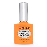 Nail-Aid Ceramide Extreme Thickener - Nail Strengthener - Ridge-Free, Long-Wear Shine Finish - Clear, 0.55 Fluid Ounce