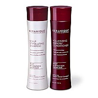 Keranique Deep Hydrating Shampoo And Conditioner Set For Hair Growth And Thinning Hair | Keratin Hair Treatment | Keratin Amino Complex, Free Of Sulfates, Dyes And Parabens, 8 Fl Oz