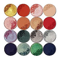 Juvia's Place Bright and Bold Reds Eyeshadow Palette - Professional Eye Makeup, Pigmented Eyeshadow Palette, Makeup Palette for Eye Color & Shine, Pressed Eyeshadow Cosmetics, Shades of 16