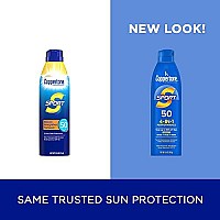 Coppertone SPORT Sunscreen Spray SPF 50, Water Resistant Spray Sunscreen, Broad Spectrum SPF 50 Sunscreen, 5.5 Oz Spray