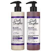 CarolS Daughter Black Vanilla Moisture And Shine Shampoo And Conditioner Set For Dry Hair And Dull Hair, Sulfate Free Shampoo And Hydrating Hair Conditioner (Packaging May Vary)