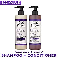 CarolS Daughter Black Vanilla Moisture And Shine Shampoo And Conditioner Set For Dry Hair And Dull Hair, Sulfate Free Shampoo And Hydrating Hair Conditioner (Packaging May Vary)