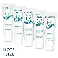 BERGMAN KELLY Travel Size Hotel Shampoo (1 fl oz, 100 PK, White Tea), Delight Your Guests with Revitalizing and Refreshing Shampoo for Guest Hospitality, Mini & Small Size Luxury Shampoo in Bulk