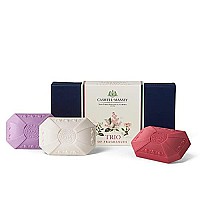 caswell-Massey Triple Milled Floral Luxury Three-Soap gift Set, Lilac, gardenia & Honeysuckle Soap Bars For Women, Made In The USA, 325 Oz (3 Bars)