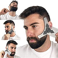 Beard Shaper & Beard Shaping Tool For Men, Beard Lineup Guide Template, Perfect For Styling And Edging, Includes Dual Action Beard Comb & Barber Pencil Liner