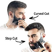 Beard Shaper & Beard Shaping Tool For Men, Beard Lineup Guide Template, Perfect For Styling And Edging, Includes Dual Action Beard Comb & Barber Pencil Liner