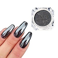 MEILINDS chrome Nail Powder Nail Art chrome Black Mirror Powder Shiny Ultra Thin Dazzling Pigment Dust Nail glitter Metal Decor 1gBottle