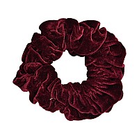 Burgundy Jumbo Velvet Scrunchy