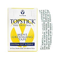 Vapon Topstick The Original Custom CutA CurveMen's Grooming Tape - 50 Strips Box