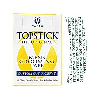 Vapon Topstick The Original Custom CutA CurveMen's Grooming Tape - 50 Strips Box