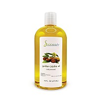 Soapeauty JOJOBA OIL golden 100% Natural golden Jojoba Oil cold Pressed carrier for Essential Oils, Jojoba oil for Skin, Face & jojoba oil for Hair growth Massage - 16 Fl Oz