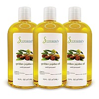 Soapeauty JOJOBA OIL golden 100% Natural golden Jojoba Oil cold Pressed carrier for Essential Oils, Jojoba oil for Skin, Face & jojoba oil for Hair growth Massage - 48 Fl Oz