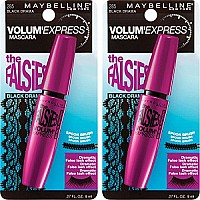 Maybelline New York Makeup Volum Express The Falsies Washable Mascara, Black Drama, 2 count