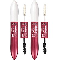 Loreal Paris Makeup Double Extend Beauty Tubes Lengthening Mascara, Blackest Black (Pack Of 2)