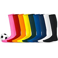 Youth to Adult Unisex Soccer Athletic Sports Team cushion Socks 9-Pairs (Large (10-13), Mix color)