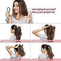 Ponytail Holder Hair Bump Insert Thick Hair Ties Crystal Transparent Filled Ponytail Hairstyle Aid Braid Help | Fashion Hair Bun Maker| Magic Hair Styling Perfect Ponytail Tool for Women Girls