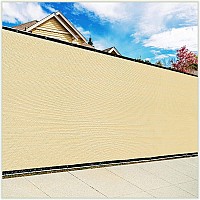 colourTree customized Size Fence Screen Privacy Screen Beige 8 x 128 - commercial grade 170 gSM - Heavy Duty - 3 Years Warranty - cable Zip Ties Included