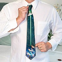 Star Wars Death Star Tie for Men Polyester Tie Featuring the Death Star Destroying Planet Alderaan Perfect gift for a Star Wars Fan