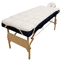 Body Linen Abundance Deluxe Quilted Fleece Massage Table Pad Set. Includes Face Cradle Cover & Table Pad. Microfiber Fleece is Lint Free, Super Soft & Cushy.