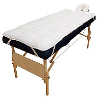 Body Linen Abundance Deluxe Quilted Fleece Massage Table Pad Set. Includes Face Cradle Cover & Table Pad. Microfiber Fleece is Lint Free, Super Soft & Cushy.