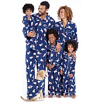 Pajamagram Family Matching christmas Pajamas - Ultra Soft Fleece, Navy, Pets, MD