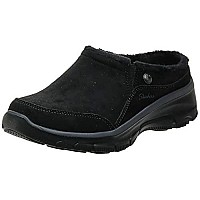 Skechers womens Easy going Latte Mule, Black, 75 US