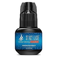 Extra Strong Evolution Eyelash Extension Glue Stacy Lash (0.17fl.oz / 5ml) / 1-2 Sec Drying time/Retention - 8 Weeks/Maximum Bonding/Professional Supplies/Black Adhesive/Semi-Permanent Extensions