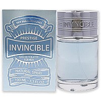 New Brand Prestige Invincible EDT Spray for Men 3.3 oz