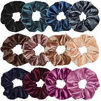 12 Pcs Big Hair Scrunchies Velvet Elastic Hair Bands Scrunchy, Large Hair Scrunchies for Womens Hair, Hair Ties Scrunchie Accessories Valentines Day christmas gifts for Women Teenage girls