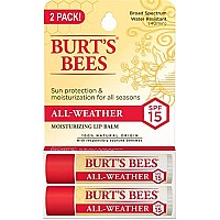 Burt's Bees Lip Balm 2-Pack, Moisturizing SPF 15,