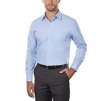 Van Heusen mens Tall Fit Poplin Dress Shirt, cameo Blue, 20 Neck 35 -36 Sleeve US