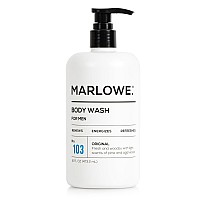 MARLOWE No 103 Mens Body Wash 16 oz, Energizing and Refreshing with Moisturizing Natural Willow Bark & green Tea Extracts, Fresh Pine & Agarwood Scent